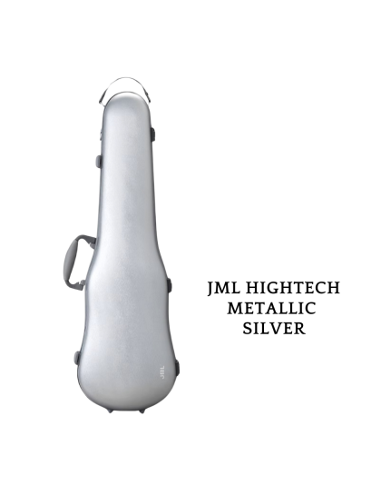 JML HIGHTECH PC Silver Violin Case (Shaped)