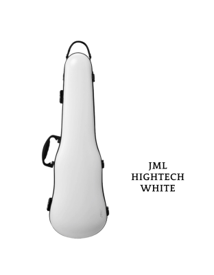 JML HIGHTECH PC White Violin Case (Shaped) 