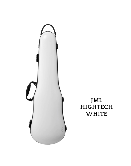 JML HIGHTECH PC White Violin Case (Shaped) 