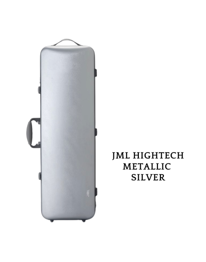 JML HIGHTECH PC Silver Violin Case (Oblong)  
