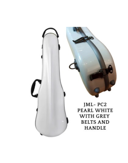 PC2 Pearl White Colour JML Polycarbonate Violin Case